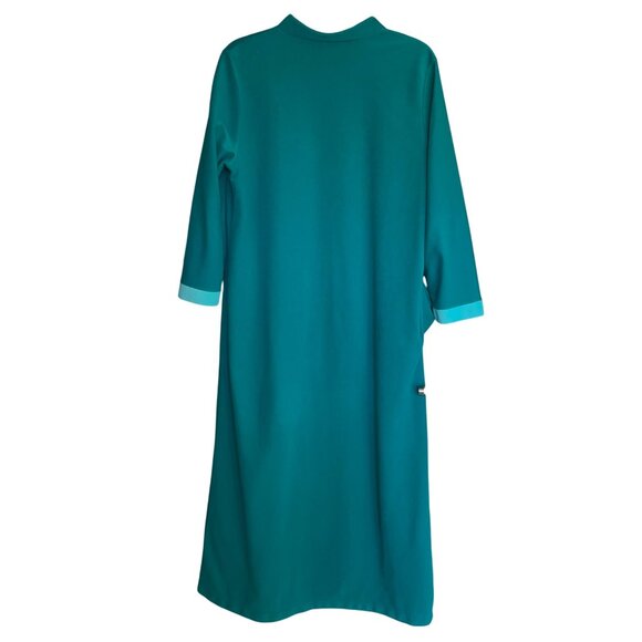 Vanity Fair Vintage Womens Robe Size Medium Green Dacron Pocket Casual - Picture 7 of 11